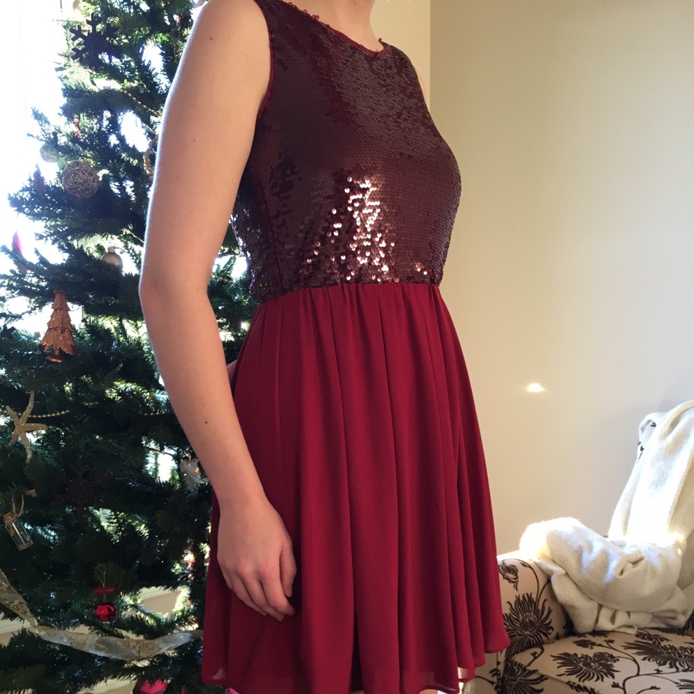 Beautiful sequinned chiffon dress
